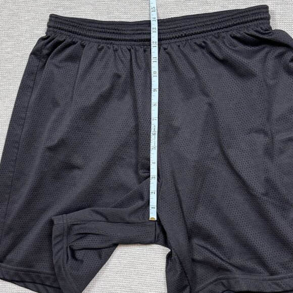 ProSpirit Mens Black Mesh Basketball Shorts Elastic Waist Drawstring Size Large - Picture 6 of 10